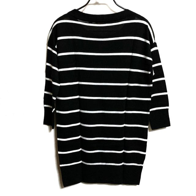 【used】7分袖ボーダー柄ボートネックニット/UNIQLO/黒×白/M < 女性ファッション  【used】7分袖ボーダー柄ボートネックニット/UNIQLO/黒×白/M < 女性ファッションの