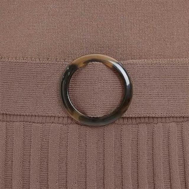 限定セール●ベルト付き!プリーツコンビネーションニットワンピース●茶ブラウン●S●GU < ブランド 限定セール●ベルト付き!プリーツコンビネーションニットワンピース●茶ブラウン●S●GU < ブランドの