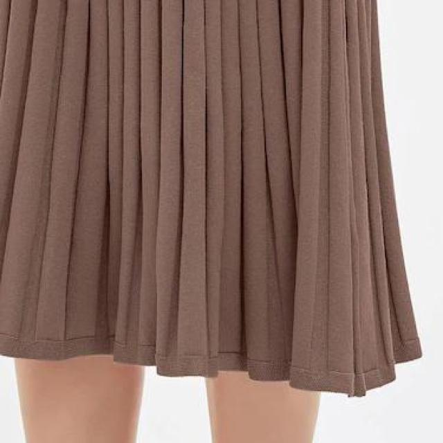 限定セール●ベルト付き!プリーツコンビネーションニットワンピース●茶ブラウン●S●GU < ブランド 限定セール●ベルト付き!プリーツコンビネーションニットワンピース●茶ブラウン●S●GU < ブランドの