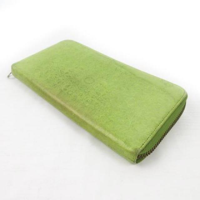 HIRAMEKI 長財布 ウォレット ラウンド 花柄 型押し レザー < 女性ファッション  HIRAMEKI 長財布 ウォレット ラウンド 花柄 型押し レザー < 女性ファッションの