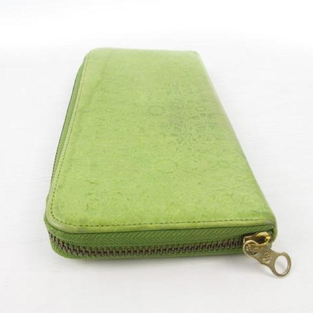 HIRAMEKI 長財布 ウォレット ラウンド 花柄 型押し レザー < 女性ファッション  HIRAMEKI 長財布 ウォレット ラウンド 花柄 型押し レザー < 女性ファッションの