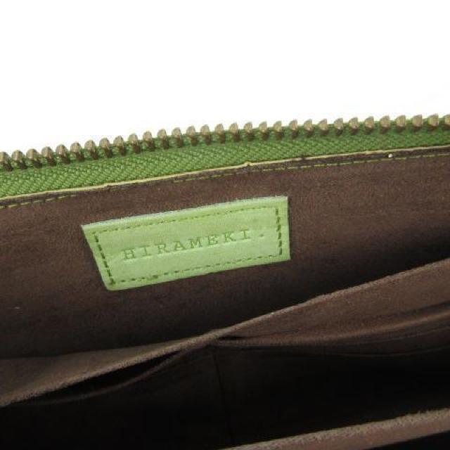 HIRAMEKI 長財布 ウォレット ラウンド 花柄 型押し レザー < 女性ファッション  HIRAMEKI 長財布 ウォレット ラウンド 花柄 型押し レザー < 女性ファッションの