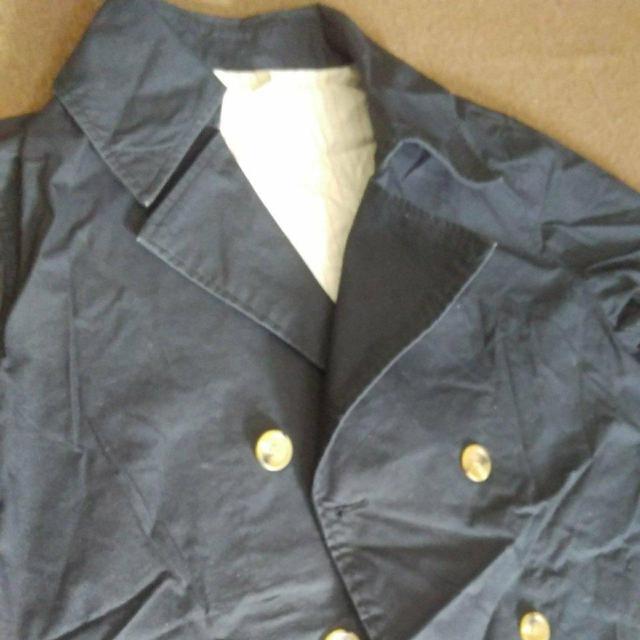 フリーサイズ 紺色 Mサイズ コットン 春コート 美品 < 女性ファッション  フリーサイズ 紺色 Mサイズ コットン 春コート 美品 < 女性ファッションの