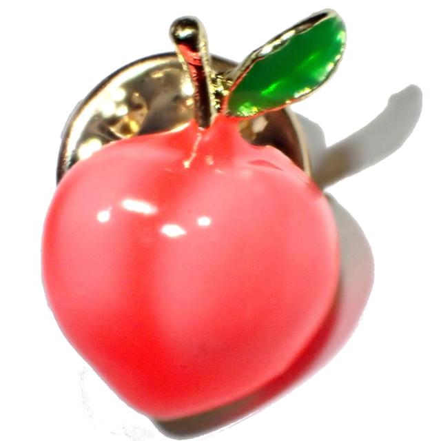 桃 ピーチ ピンバッジ バッジ ピンズ ピンブローチ ブローチ ラペルピン < 女性アクセサリー/時計 桃 ピーチ ピンバッジ バッジ ピンズ ピンブローチ ブローチ ラペルピン < 女性アクセサリー/時計の