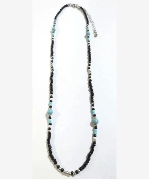 ターコイズネックレス★黒ビーズネックレス★メンズ・レディースネックレス☆新品   夏ネックレス  ターコイズビーズネックレス < 男性アクセサリー/時計  ターコイズネックレス★黒ビーズネックレス★メンズ・レディースネックレス☆新品   夏ネックレス  ターコイズビーズネックレス < 男性アクセサリー/時計の