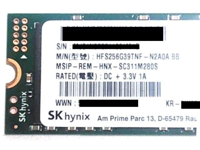 SSD SK hynix HFS256G39TNF 256GB M.2  PC{/Ӌ@ 