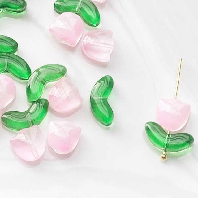 �`���[���b�v�̉ԂƗt�K���X�r�[�Y24�i12�Z�b�g�j�s���N  �� �y�b�g/��|/���|�� 