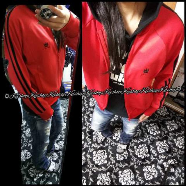 RODEOCROWNS ジャージ 赤 2本ライン入り < ブランド RODEOCROWNS ジャージ 赤 2本ライン入り < ブランドの