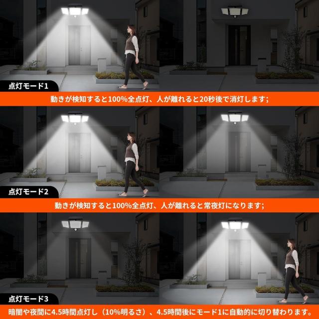 ソーラーライト 屋外 防水 人感センサーライト 3つ知能モード【230LED 2750ルーメン 1800mAh大容量バッテリー】 < ペット/手芸/園芸  ソーラーライト 屋外 防水 人感センサーライト 3つ知能モード【230LED 2750ルーメン 1800mAh大容量バッテリー】 < ペット/手芸/園芸の