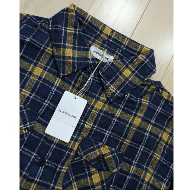 150★GLORIES LINE★チェック柄シャツ★ネルシャツ★新品★送料無料 < キッズ/ベビー  150★GLORIES LINE★チェック柄シャツ★ネルシャツ★新品★送料無料 < キッズ/ベビーの
