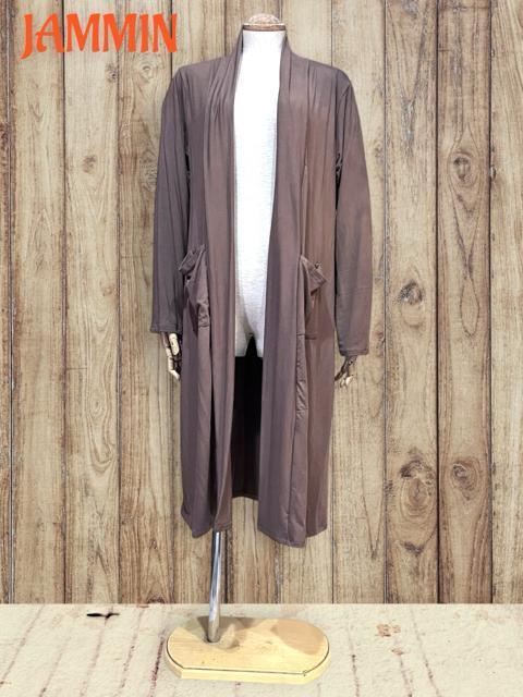 ストレッチロングカーディガン ベージュ 羽織り エスニック アジアン < 女性ファッション ストレッチロングカーディガン ベージュ 羽織り エスニック アジアン < 女性ファッションの