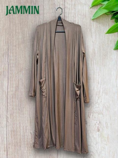 ストレッチロングカーディガン ベージュ 羽織り エスニック アジアン < 女性ファッション ストレッチロングカーディガン ベージュ 羽織り エスニック アジアン < 女性ファッションの