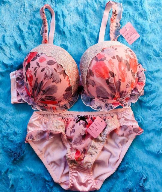 透けシフォンがエロカワッ。。F85×LL。。フラワー柄ブラジャー&ショーツセット。。グラマー大きいサイズ お花柄。。。 < 女性ファッション  透けシフォンがエロカワッ。。F85×LL。。フラワー柄ブラジャー&ショーツセット。。グラマー大きいサイズ お花柄。。。  < 女性ファッションの