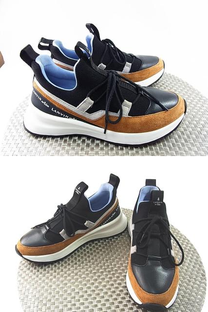 ★正規品 美品 LANVIN en Bleu ランバンオンブルー スニーカー レザーコンビ 22.5cm < ブランド ★正規品 美品 LANVIN en Bleu ランバンオンブルー スニーカー レザーコンビ 22.5cm < ブランドの