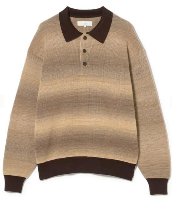 メンズ グラデーション ニットポロ < 男性ファッション メンズ グラデーション ニットポロ < 男性ファッションの