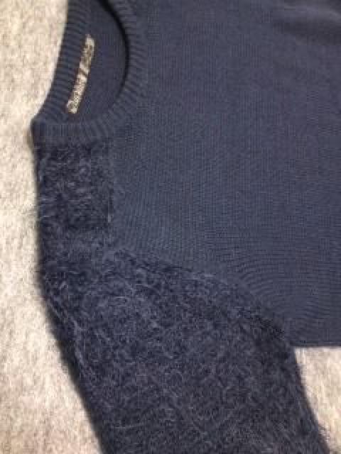 フェリシモ〓フワフワ袖フェザーヤーン〓ニットセーター〓ネイビー(M)新品〓 < ブランド  フェリシモ〓フワフワ袖フェザーヤーン〓ニットセーター〓ネイビー(M)新品〓 < ブランドの