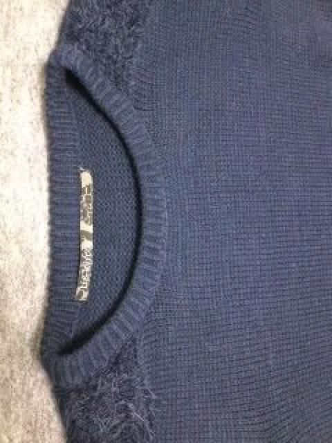 フェリシモ〓フワフワ袖フェザーヤーン〓ニットセーター〓ネイビー(M)新品〓 < ブランド  フェリシモ〓フワフワ袖フェザーヤーン〓ニットセーター〓ネイビー(M)新品〓 < ブランドの