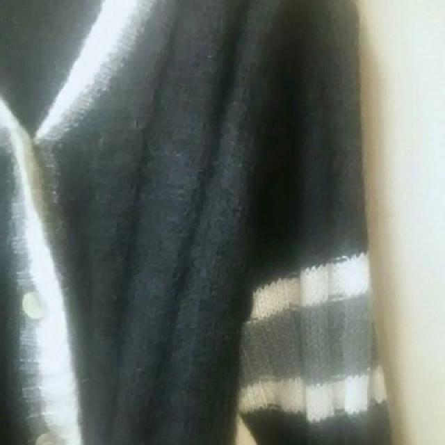 used美品★モヘア左袖ライン入カーデ < 男性ファッション  used美品★モヘア左袖ライン入カーデ < 男性ファッションの