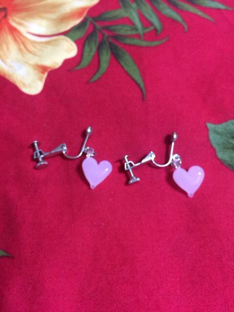 新品未使用☆ガラスピンクハート☆イヤリング&リングセット☆ < 女性アクセサリー/時計 新品未使用☆ガラスピンクハート☆イヤリング&リングセット☆ < 女性アクセサリー/時計の