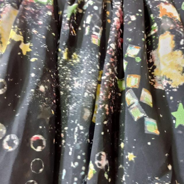 USED★olive des oliveインナーパンツ付コスモ柄ミニスカート < ブランド  USED★olive des oliveインナーパンツ付コスモ柄ミニスカート < ブランドの