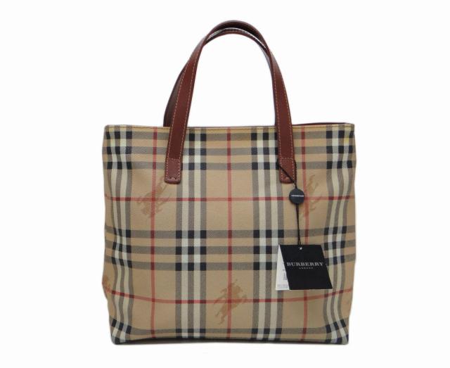BURBERRY LONDON o[o[h `FbN PVCg[gobO nhobO x[WnUSED   uh 