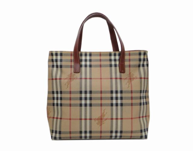 BURBERRY LONDON o[o[h `FbN PVCg[gobO nhobO x[WnUSED  uh 