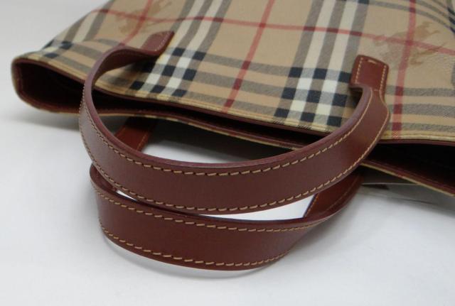 BURBERRY LONDON o[o[h `FbN PVCg[gobO nhobO x[WnUSED  uh 