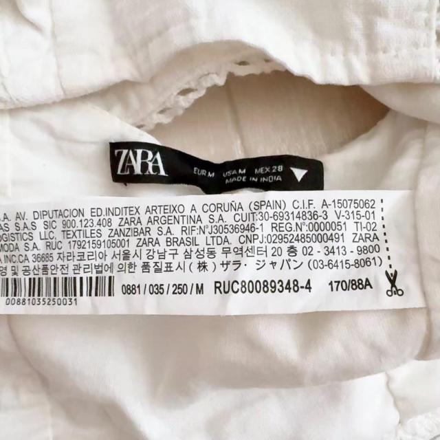 ◆ZARA/ザラ◆袖フリルクロップドトップス★ホワイトM*秋コーデ♪美品 < ブランド ◆ZARA/ザラ◆袖フリルクロップドトップス★ホワイトM*秋コーデ♪美品 < ブランドの