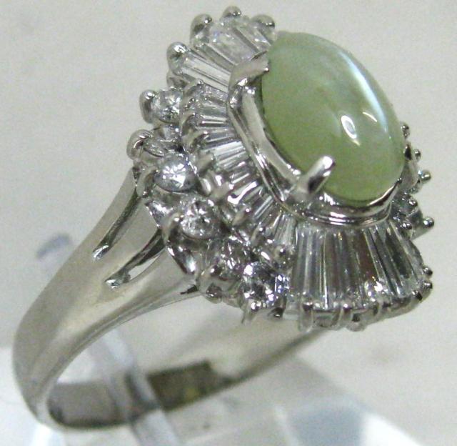 極美品Pt900プラチナリング キャッツアイ3.56ctダイヤ2.08ct#18 < 女性アクセサリー/時計 極美品Pt900プラチナリング キャッツアイ3.56ctダイヤ2.08ct#18 < 女性アクセサリー/時計の