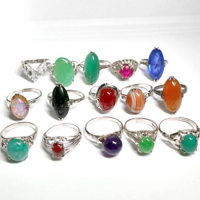 昭和レトロ ヴィンテージリング 千本透かし 合成石 天然石 指輪 15点 < 女性アクセサリー/時計 昭和レトロ ヴィンテージリング 千本透かし 合成石 天然石 指輪 15点 < 女性アクセサリー/時計の