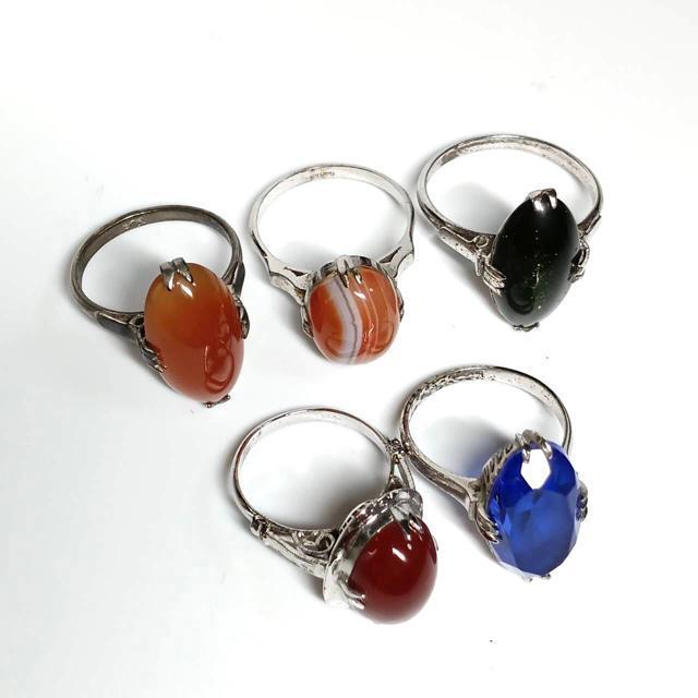 昭和レトロ ヴィンテージリング 千本透かし 合成石 天然石 指輪 15点 < 女性アクセサリー/時計 昭和レトロ ヴィンテージリング 千本透かし 合成石 天然石 指輪 15点 < 女性アクセサリー/時計の