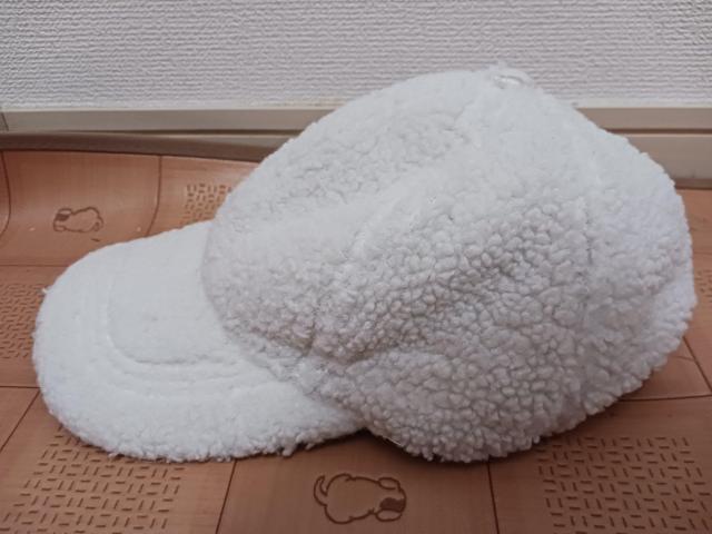もこもこ キャップ ホワイト 白 < 女性ファッション もこもこ キャップ ホワイト 白 < 女性ファッションの