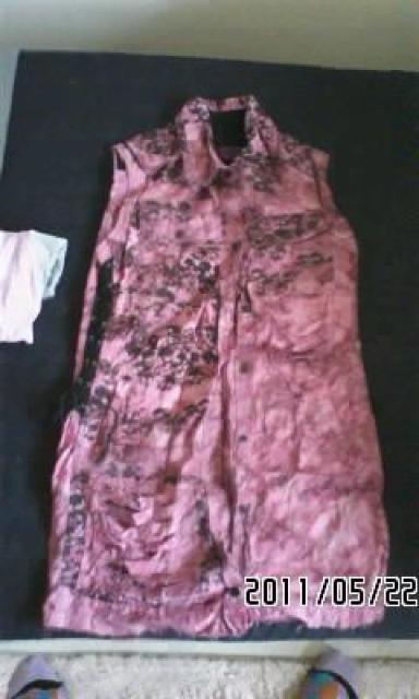 hNAOTO・タイダイ染めクラッシュ生地スカル柄編上ロングシャツ < ブランド hNAOTO・タイダイ染めクラッシュ生地スカル柄編上ロングシャツ < ブランドの