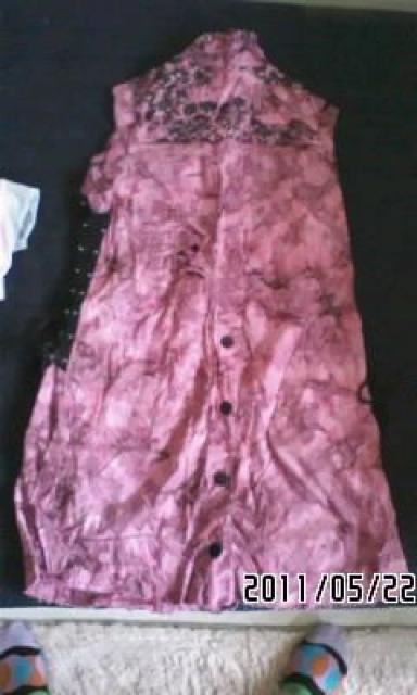 hNAOTO・タイダイ染めクラッシュ生地スカル柄編上ロングシャツ < ブランド hNAOTO・タイダイ染めクラッシュ生地スカル柄編上ロングシャツ < ブランドの