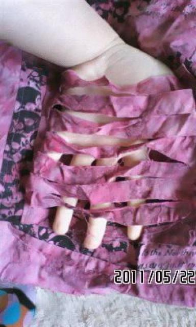 hNAOTO・タイダイ染めクラッシュ生地スカル柄編上ロングシャツ < ブランド hNAOTO・タイダイ染めクラッシュ生地スカル柄編上ロングシャツ < ブランドの