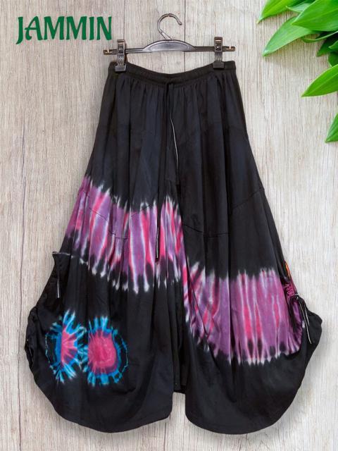 タイダイゆるめワイドパンツ★ヒッピー★アジアン★サイケ★個性派★エスニック < 女性ファッション  タイダイゆるめワイドパンツ★ヒッピー★アジアン★サイケ★個性派★エスニック < 女性ファッションの