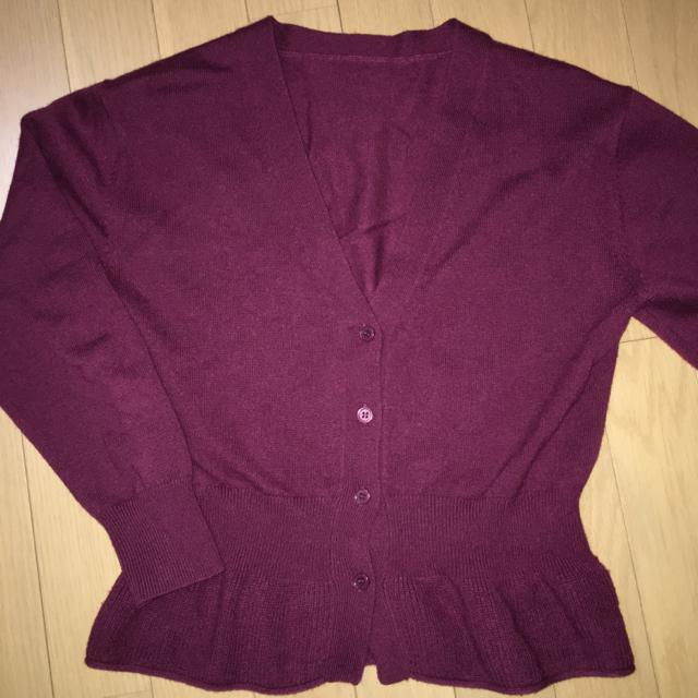 メゾンドリーファー カーディガン セーター ボルドーカラー ワインカラー M < ブランド メゾンドリーファー カーディガン セーター ボルドーカラー ワインカラー M < ブランドの