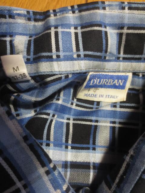 DURBAN  ダーバン ポリエステル×綿 長袖 シャツ M (37~38) MADE IN ITALY < 男性ファッション  DURBAN  ダーバン ポリエステル×綿 長袖 シャツ M (37~38) MADE IN ITALY < 男性ファッションの