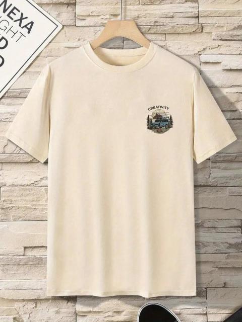 爆ヤス価格1090円★メンズ 半袖Tシャツ アドベンチャーグラフィックプリント USAサイズM(日本サイズXL相当)ホワイト < 男性ファッション 爆ヤス価格1090円★メンズ 半袖Tシャツ アドベンチャーグラフィックプリント USAサイズM(日本サイズXL相当)ホワイト < 男性ファッションの