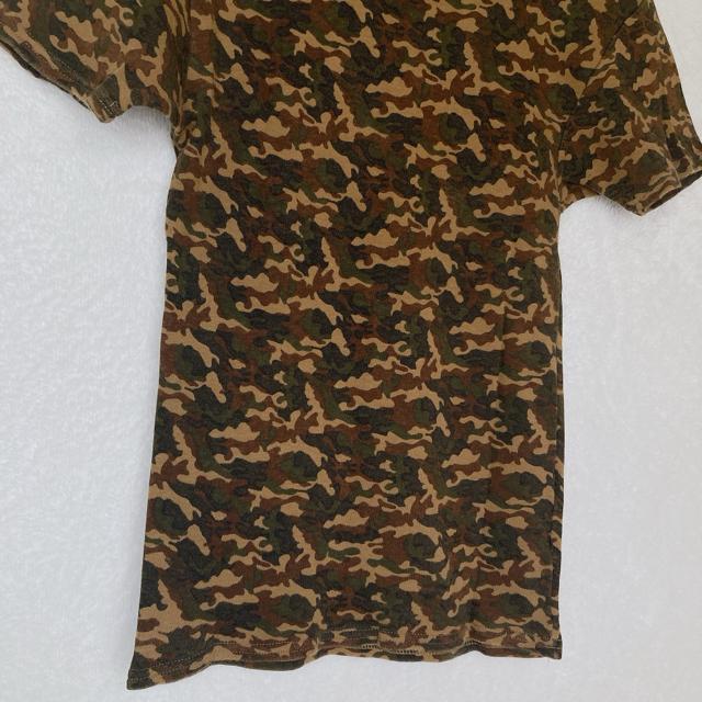 カモフラージュ 迷彩柄 総柄 半袖 Tシャツ チビT カーキ M ストレッチ N2m < 女性ファッション カモフラージュ 迷彩柄 総柄 半袖 Tシャツ チビT カーキ M ストレッチ N2m < 女性ファッションの