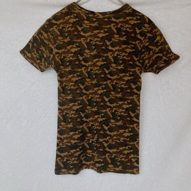 カモフラージュ 迷彩柄 総柄 半袖 Tシャツ チビT カーキ M ストレッチ N2m < 女性ファッション カモフラージュ 迷彩柄 総柄 半袖 Tシャツ チビT カーキ M ストレッチ N2m < 女性ファッションの