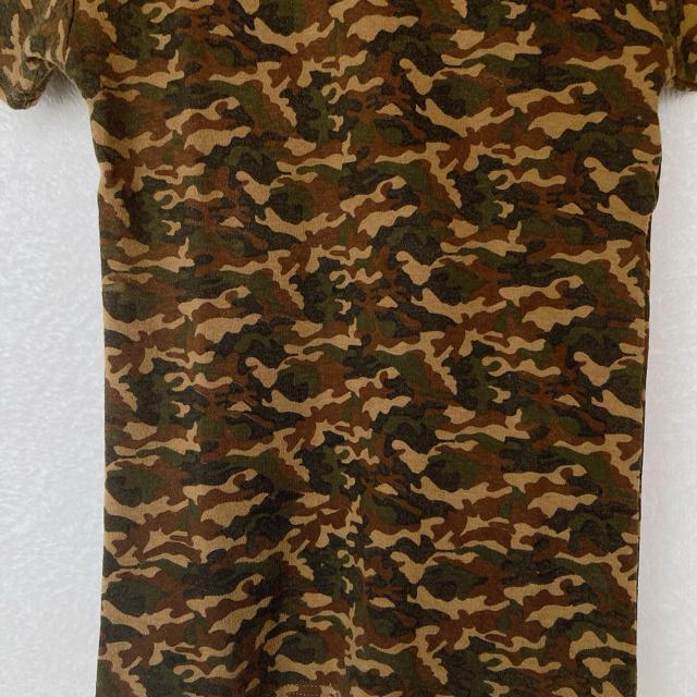 カモフラージュ 迷彩柄 総柄 半袖 Tシャツ チビT カーキ M ストレッチ N2m < 女性ファッション カモフラージュ 迷彩柄 総柄 半袖 Tシャツ チビT カーキ M ストレッチ N2m < 女性ファッションの