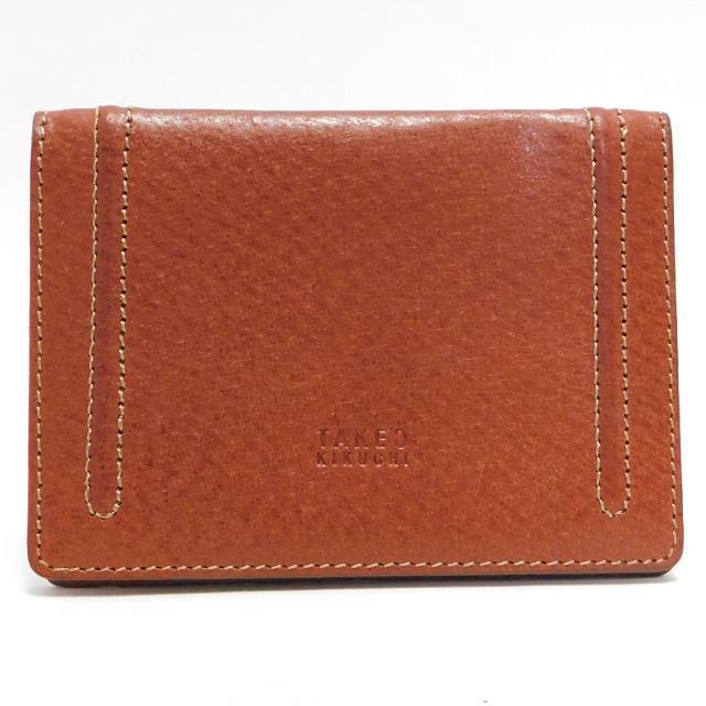 1000円 美品 TAKEO KIKUCHI タケオ キクチ カードケース 名刺入れ レザー 茶 メンズ < ブランド 1000円 美品 TAKEO KIKUCHI タケオ キクチ カードケース 名刺入れ レザー 茶 メンズ < ブランドの