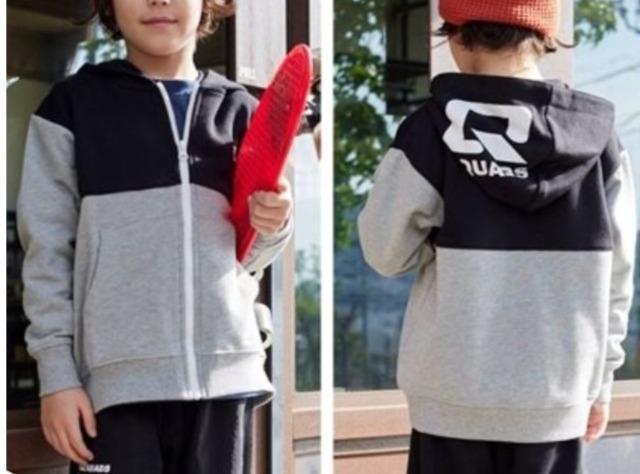 120★SQUADS★配色切り替えジップアップパーカー★新品★送料無料 < キッズ/ベビー 120★SQUADS★配色切り替えジップアップパーカー★新品★送料無料 < キッズ/ベビーの