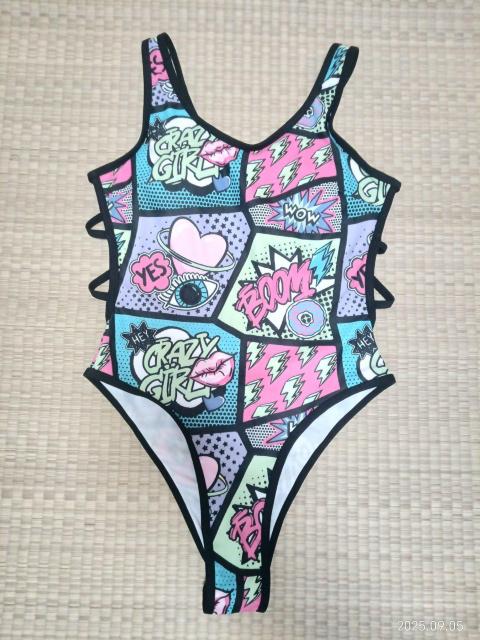 ポップアートデザイン ワンピース水着 Мサイズ < 女性ファッション ポップアートデザイン ワンピース水着 Мサイズ < 女性ファッションの