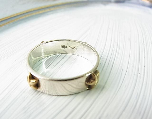 【正規品】Biju mam(ビジュマム)シルバー×真鍮リング 約11号 < 女性アクセサリー/時計 【正規品】Biju mam(ビジュマム)シルバー×真鍮リング 約11号 < 女性アクセサリー/時計の