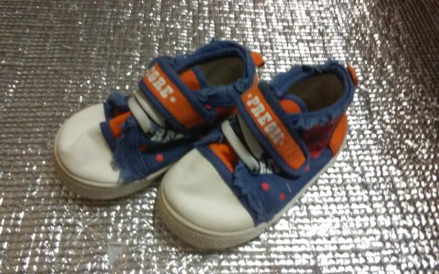 PREGRE 14、0cm デニム生地 < キッズ/ベビー PREGRE 14、0cm デニム生地 < キッズ/ベビーの