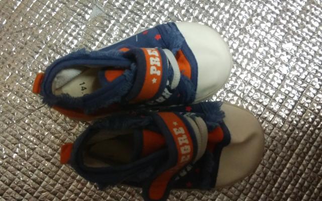 PREGRE 14、0cm デニム生地 < キッズ/ベビー PREGRE 14、0cm デニム生地 < キッズ/ベビーの