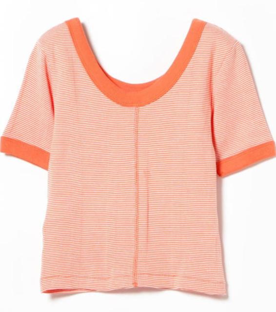 レディース パネル リブ ショートスリーブ Tシャツ < 女性ファッション  レディース パネル リブ ショートスリーブ Tシャツ < 女性ファッションの