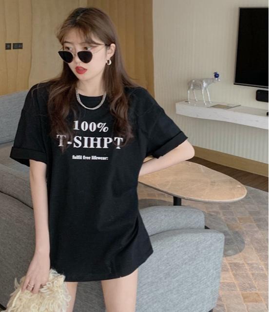 tシャツ ゆったり 英字ロゴ ブラック 大きいサイズ < 女性ファッション  tシャツ ゆったり 英字ロゴ ブラック 大きいサイズ < 女性ファッションの